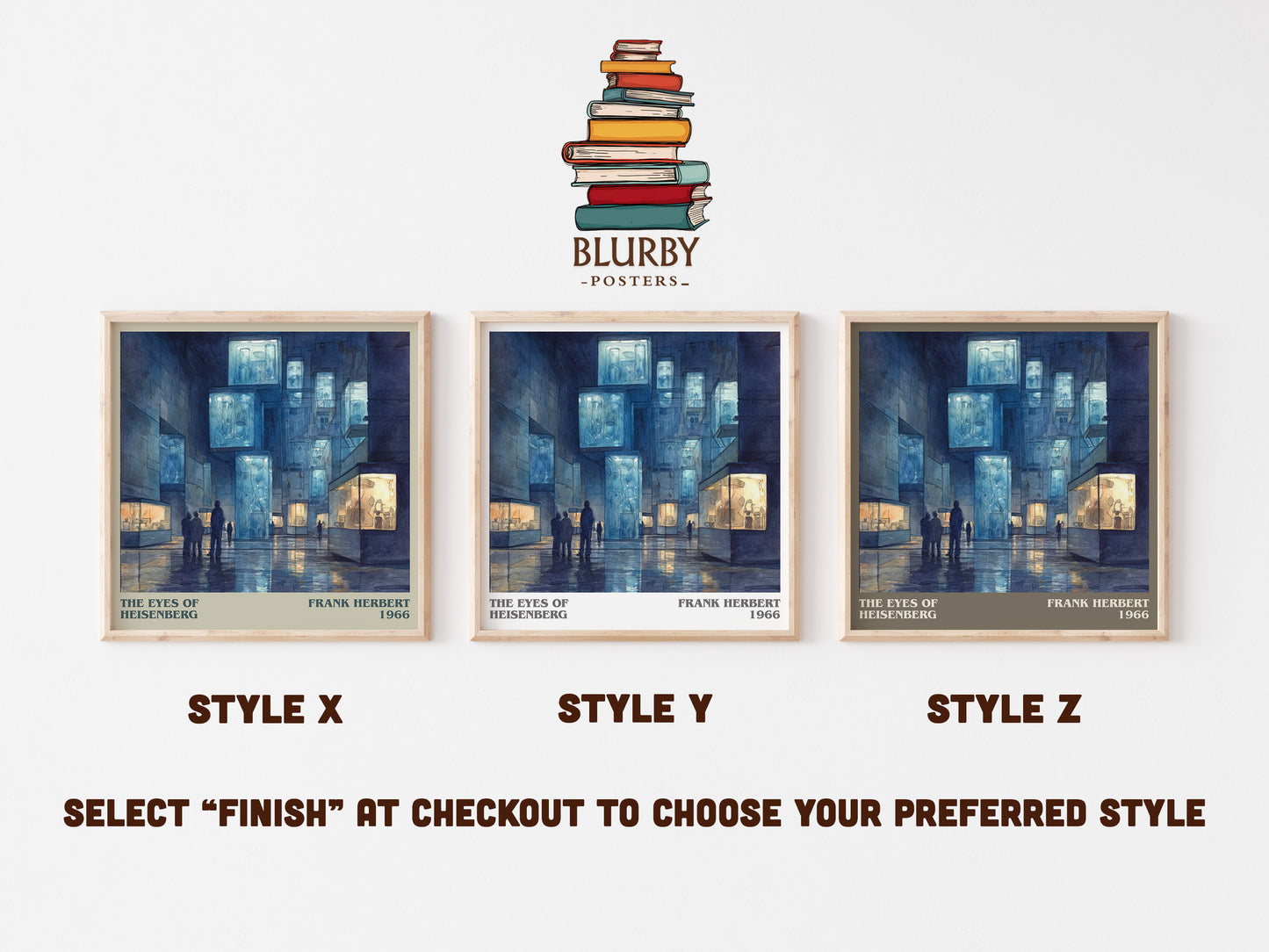 The Eyes of Heisenberg literary print framed by window – literary home decor