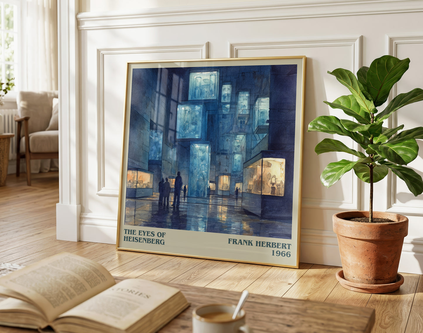The Eyes of Heisenberg literary poster paired in gallery wall – literary art prints