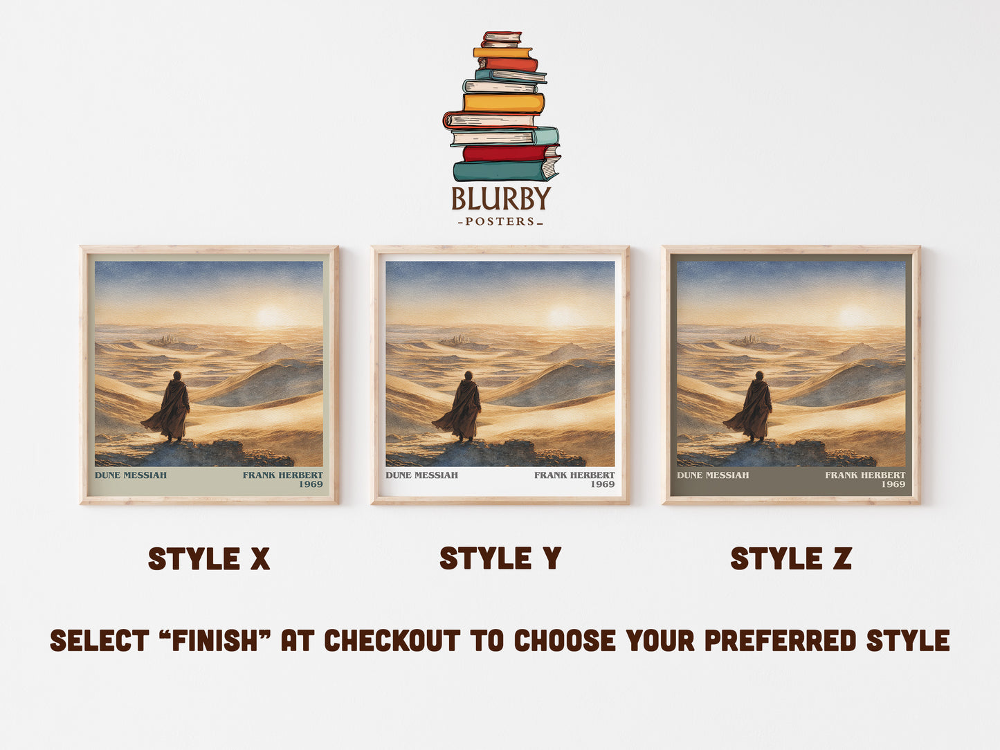 Dune Messiah literary art print colour and style options – Frank Herbert book art