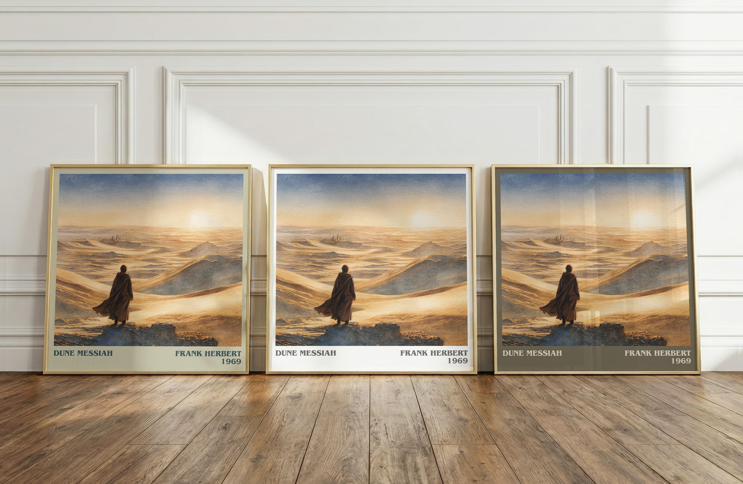Dune Messiah literary print framed by window – literary home decor
