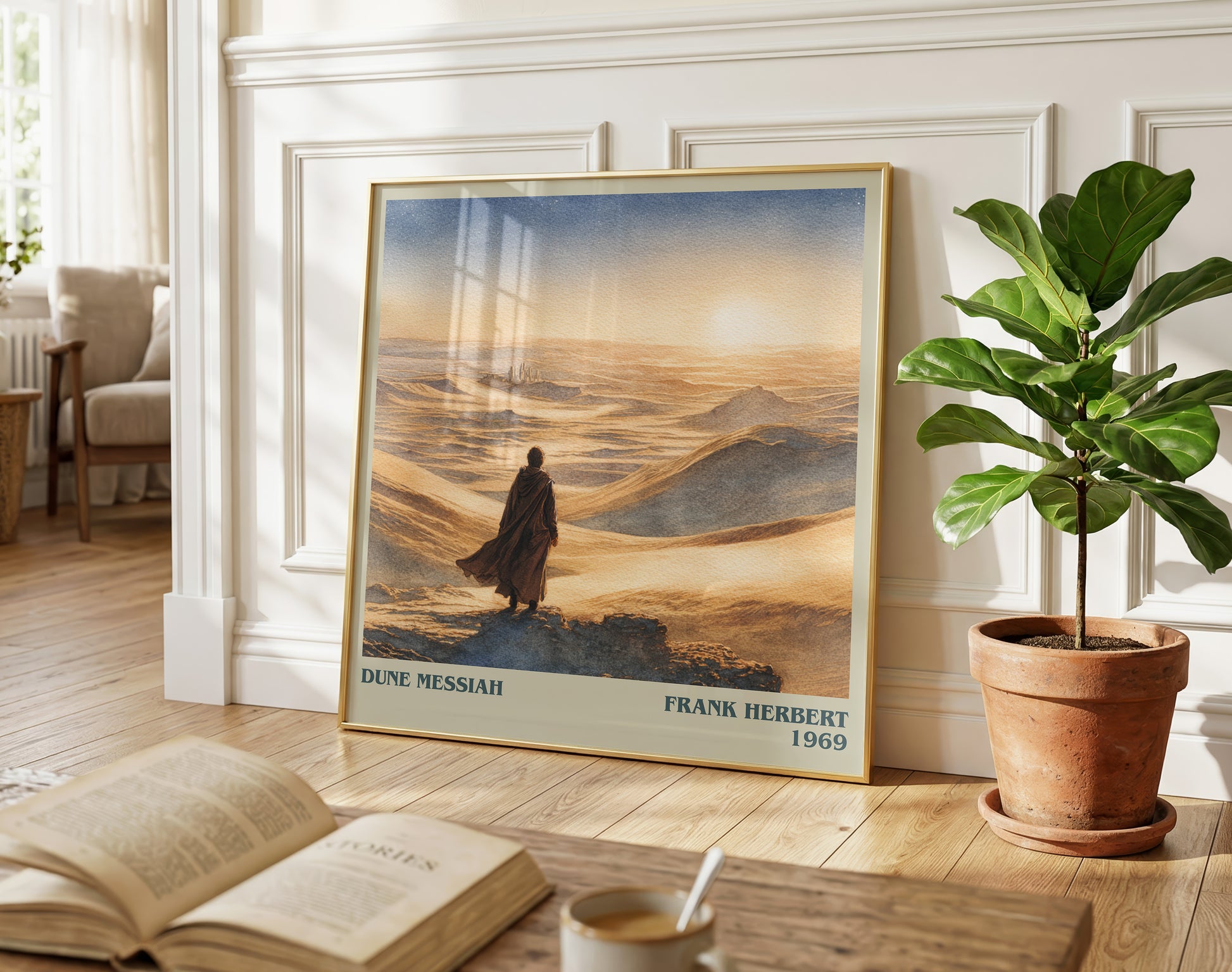 Dune Messiah literary poster paired in gallery wall – literary art prints