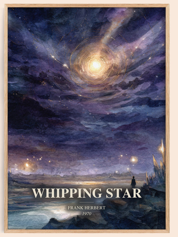 Whipping Star watercolour book poster by Frank Herbert – framed literary art print