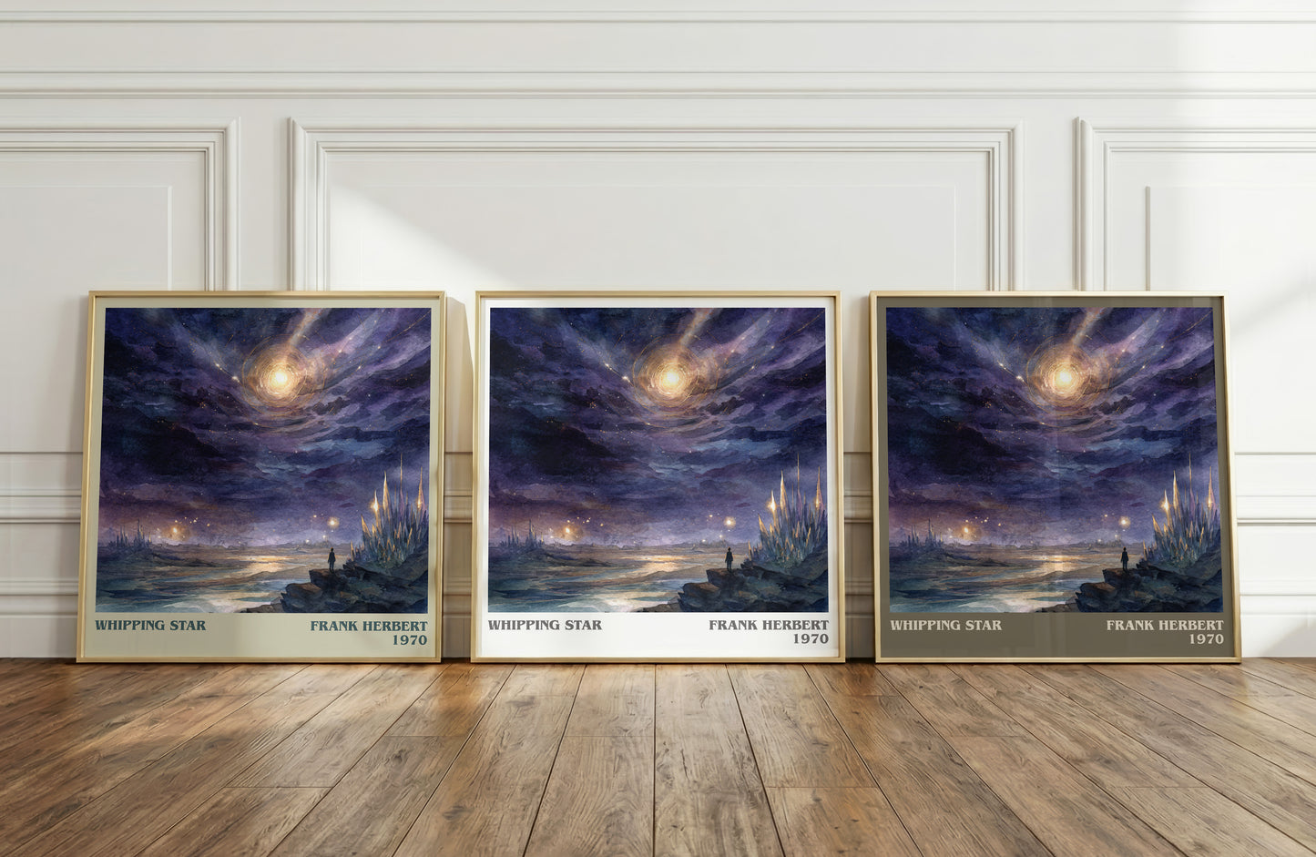 Whipping Star literary print framed by window – literary home decor