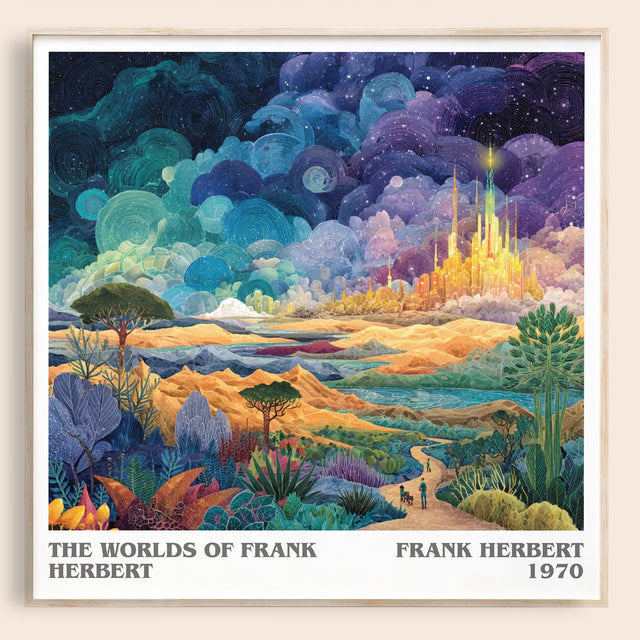 The Worlds of Frank Herbert Literary Art Print by Frank Herbert