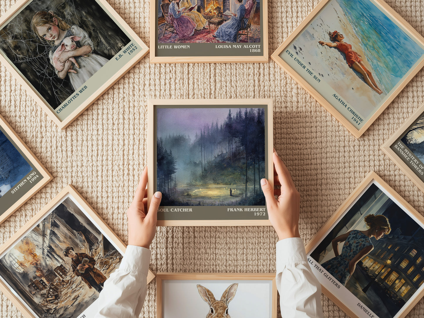 Soul Catcher literary print on bookshelf – Frank Herbert fan gift