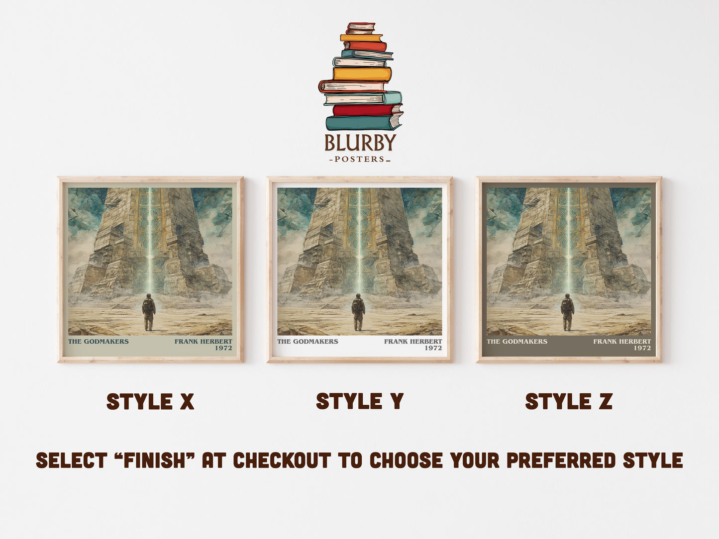 The Godmakers literary art print colour and style options – Frank Herbert book art