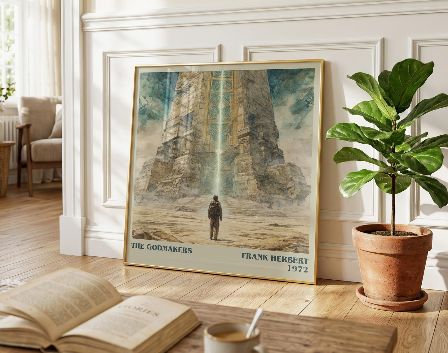 The Godmakers literary poster paired in gallery wall – literary art prints