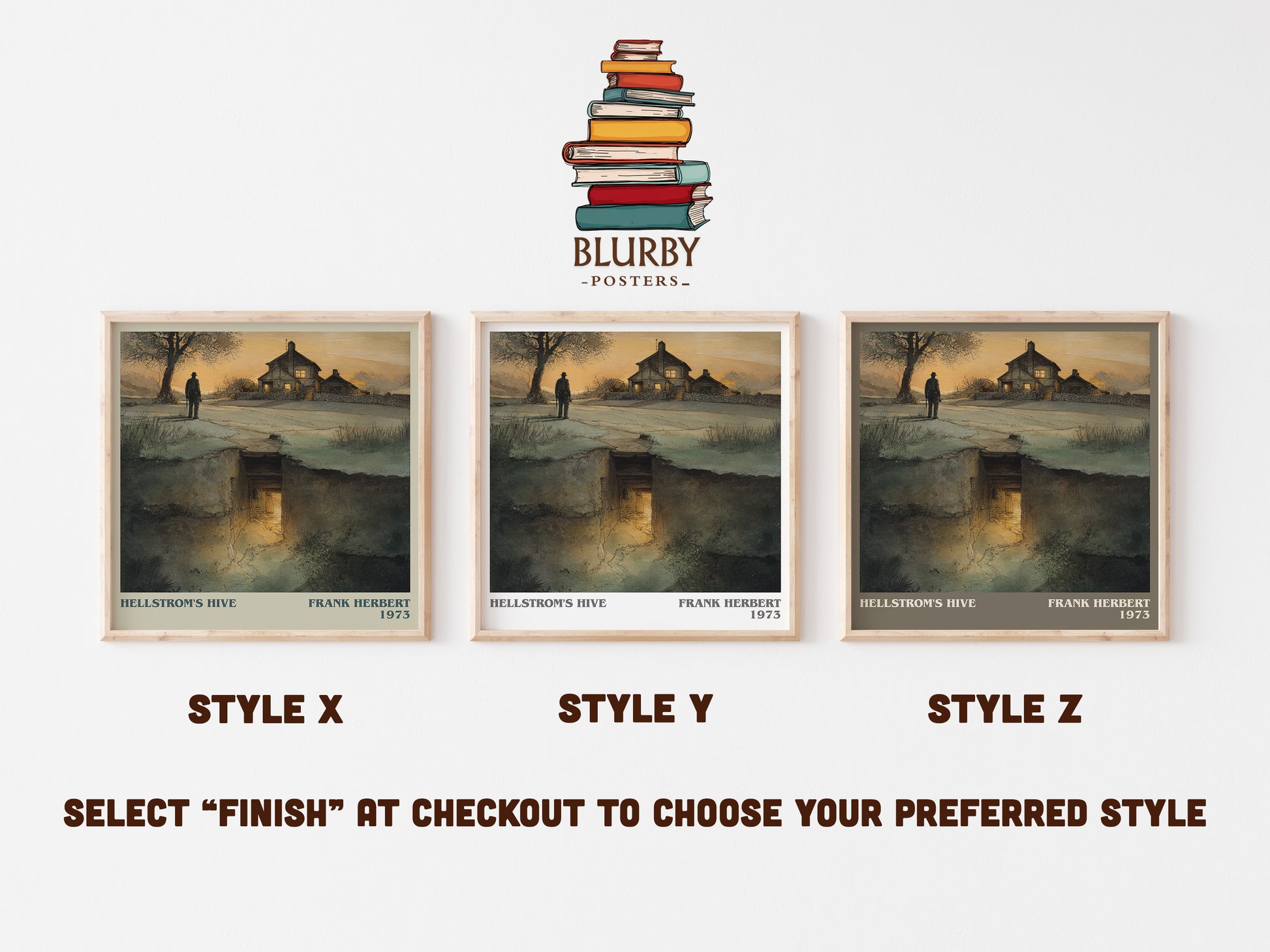 Hellstrom's Hive literary art print colour and style options – Frank Herbert book art