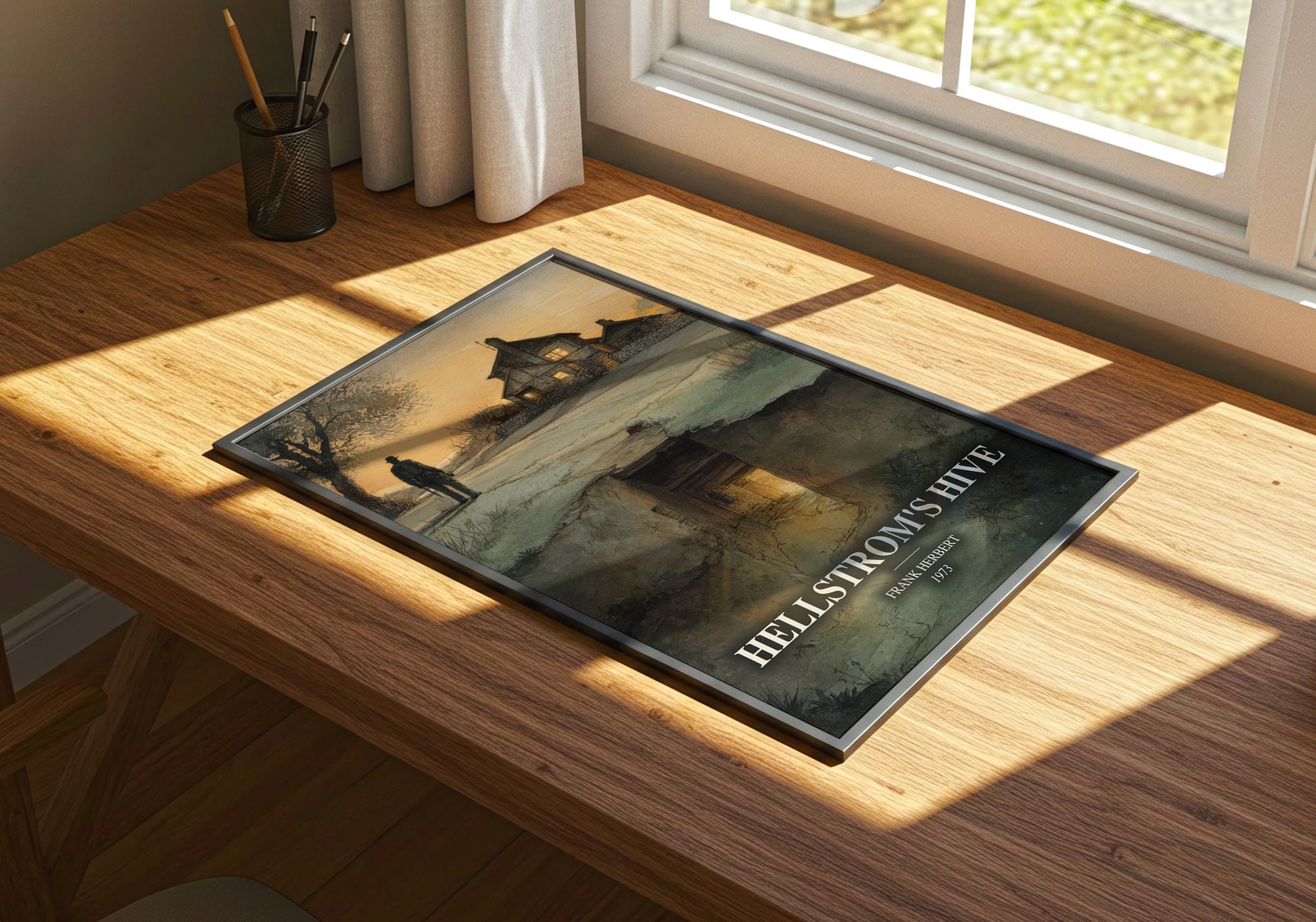 Hellstrom'S Hive watercolour book poster framed on wall – sci fi wall art