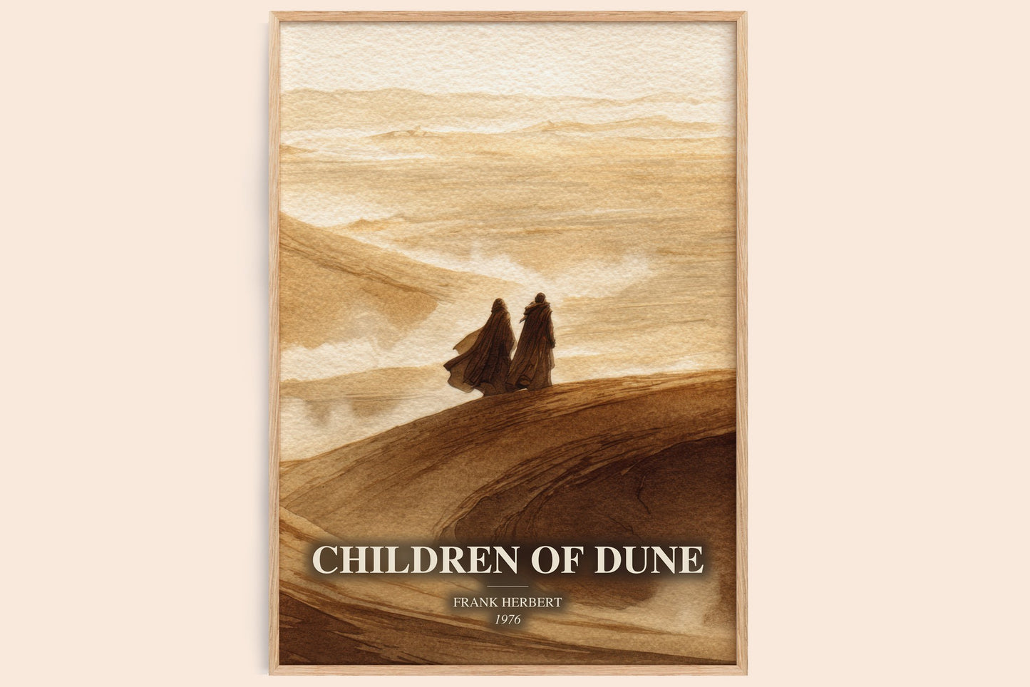 Children Of Dune watercolour book poster by Frank Herbert – framed literary art print