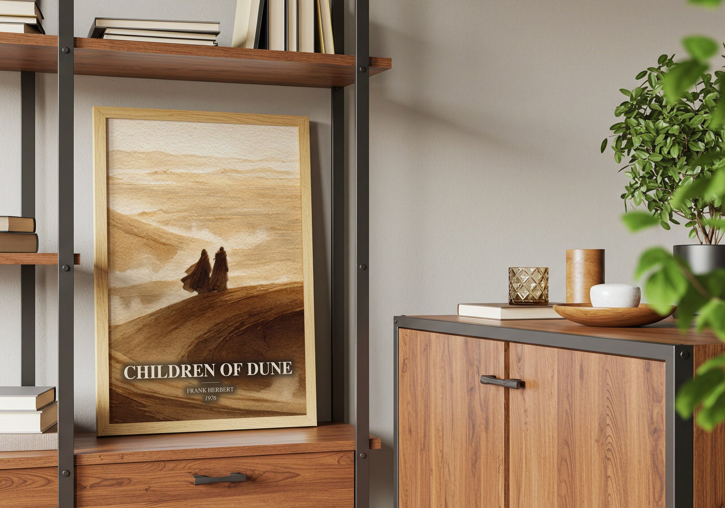 Children Of Dune book watercolour illustration paper finish options – matte satin gloss