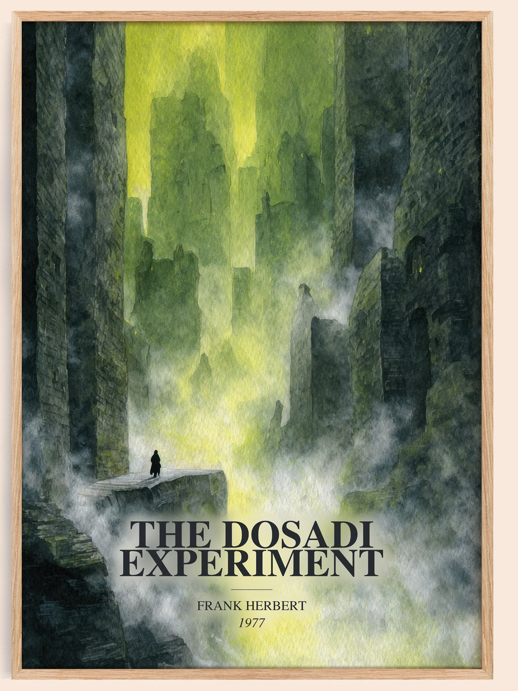 The Dosadi Experiment watercolour book poster by Frank Herbert – framed literary art print
