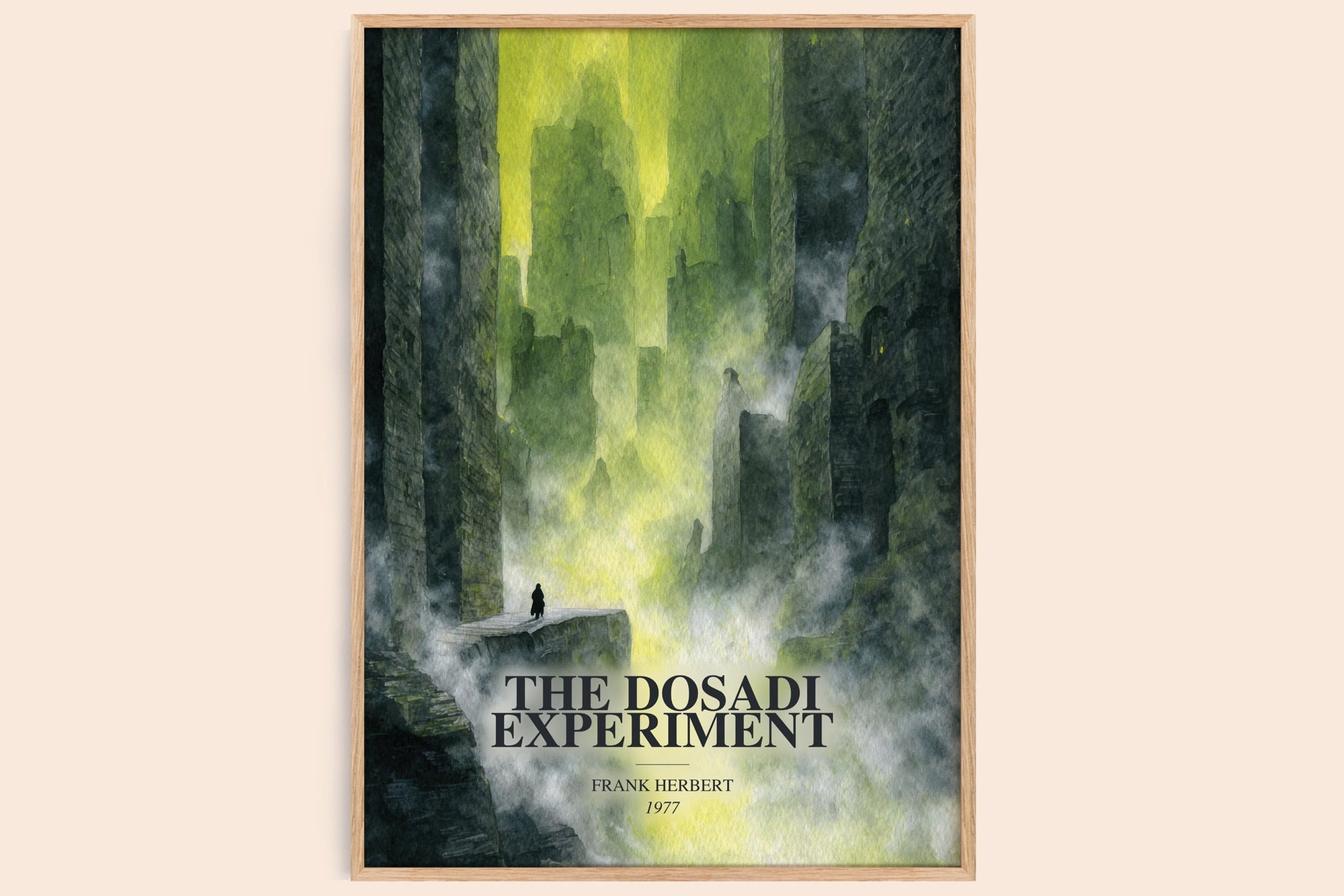 The Dosadi Experiment watercolour book poster by Frank Herbert – framed literary art print