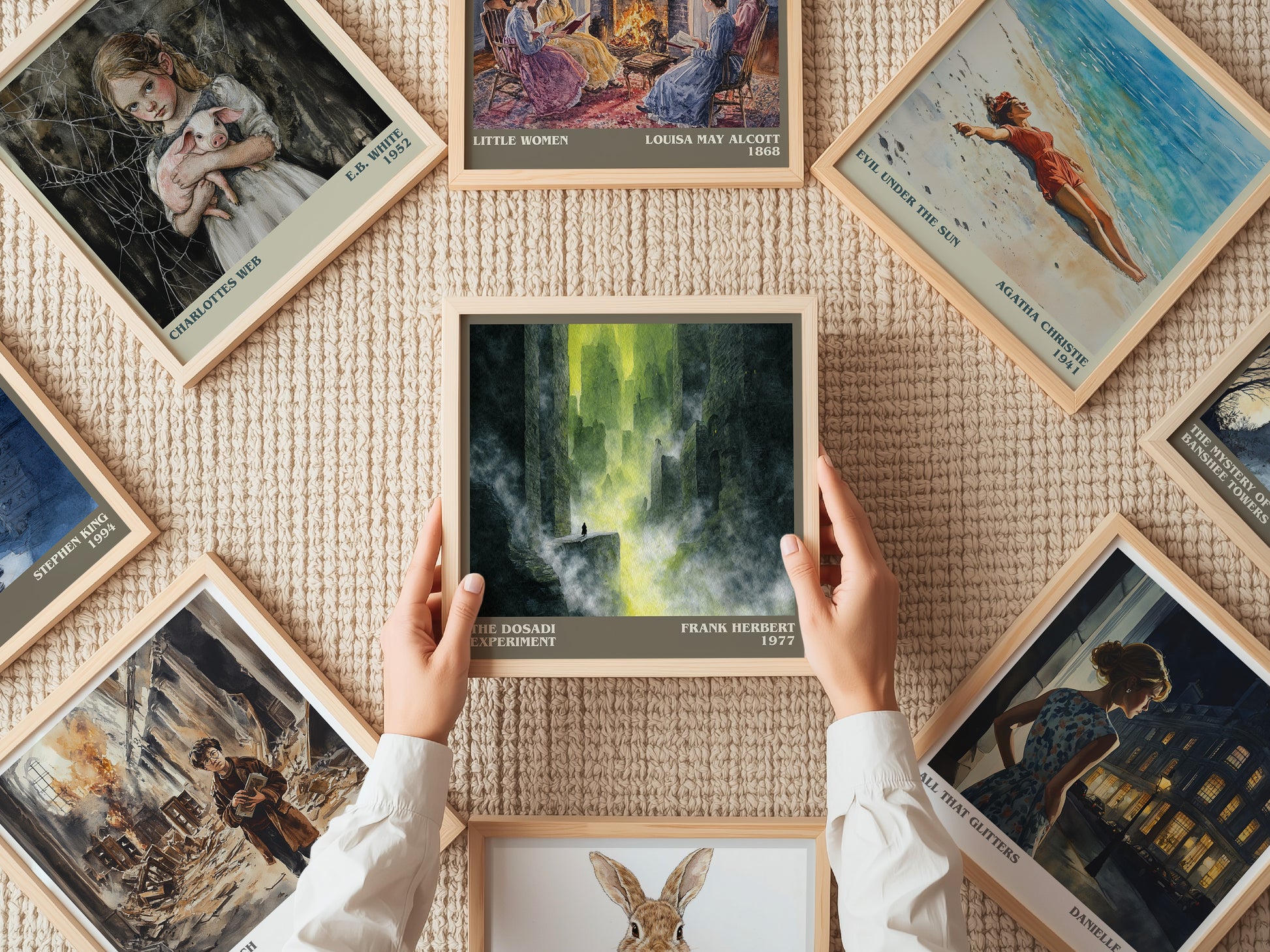 The Dosadi Experiment literary print on bookshelf – Frank Herbert fan gift