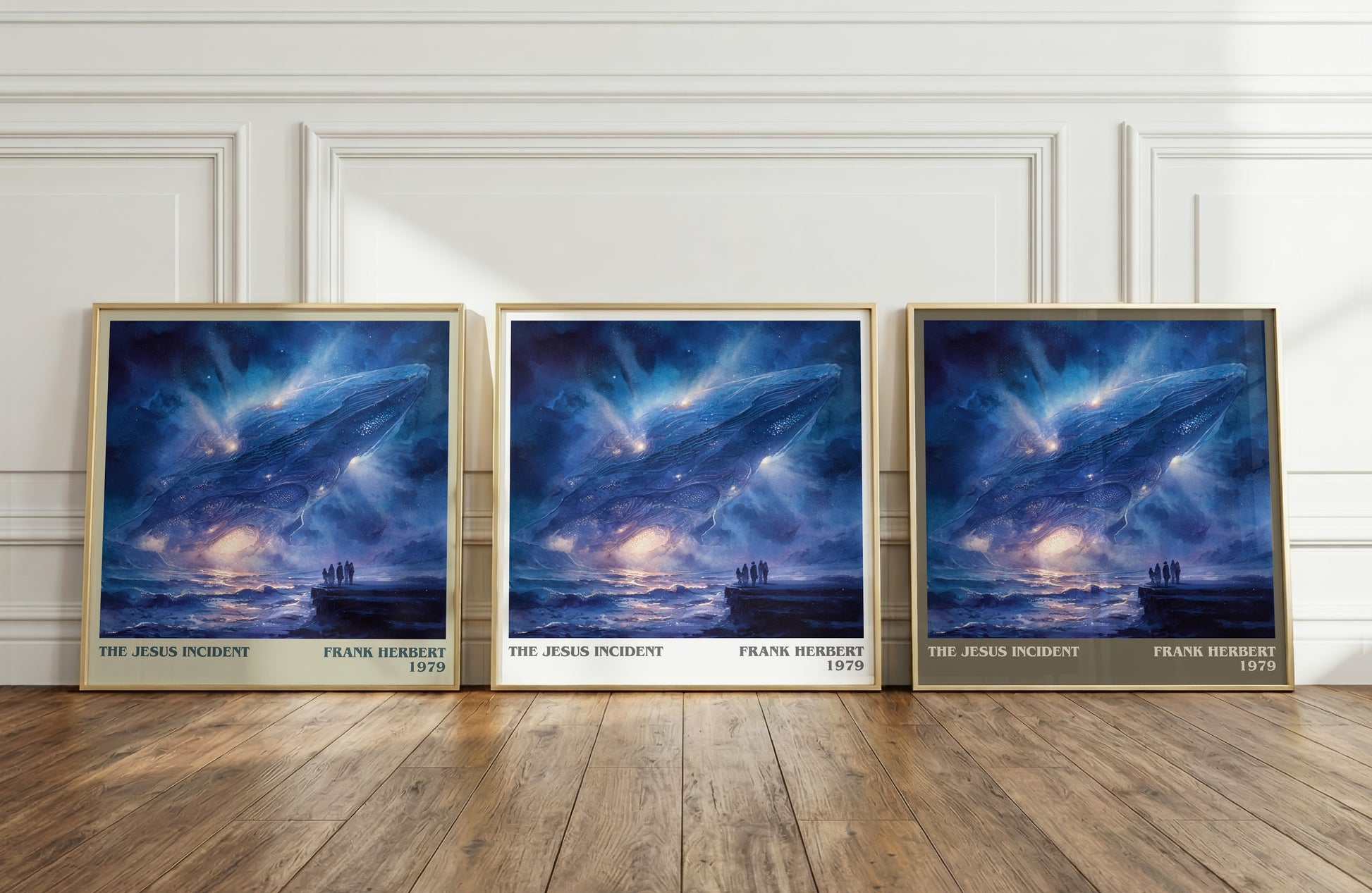 The Jesus Incident literary print framed by window – literary home decor