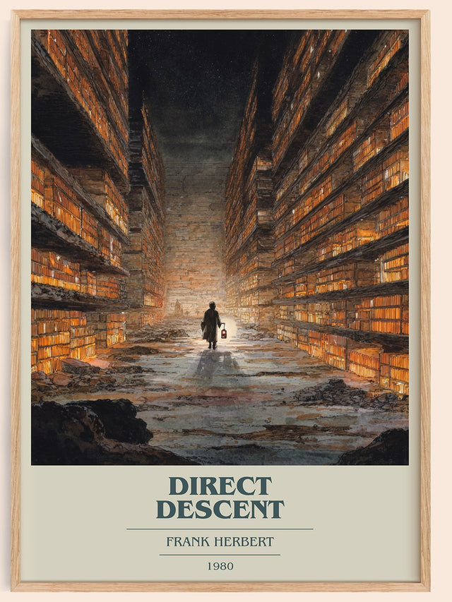 Direct Descent Book Cover Poster by Frank Herbert