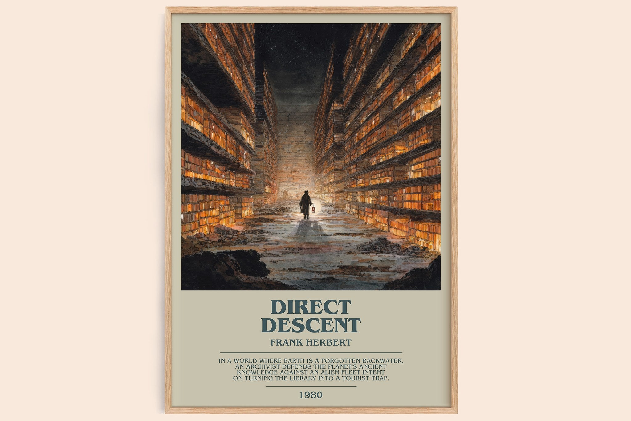 Direct Descent Bookish Wall Art by Frank Herbert