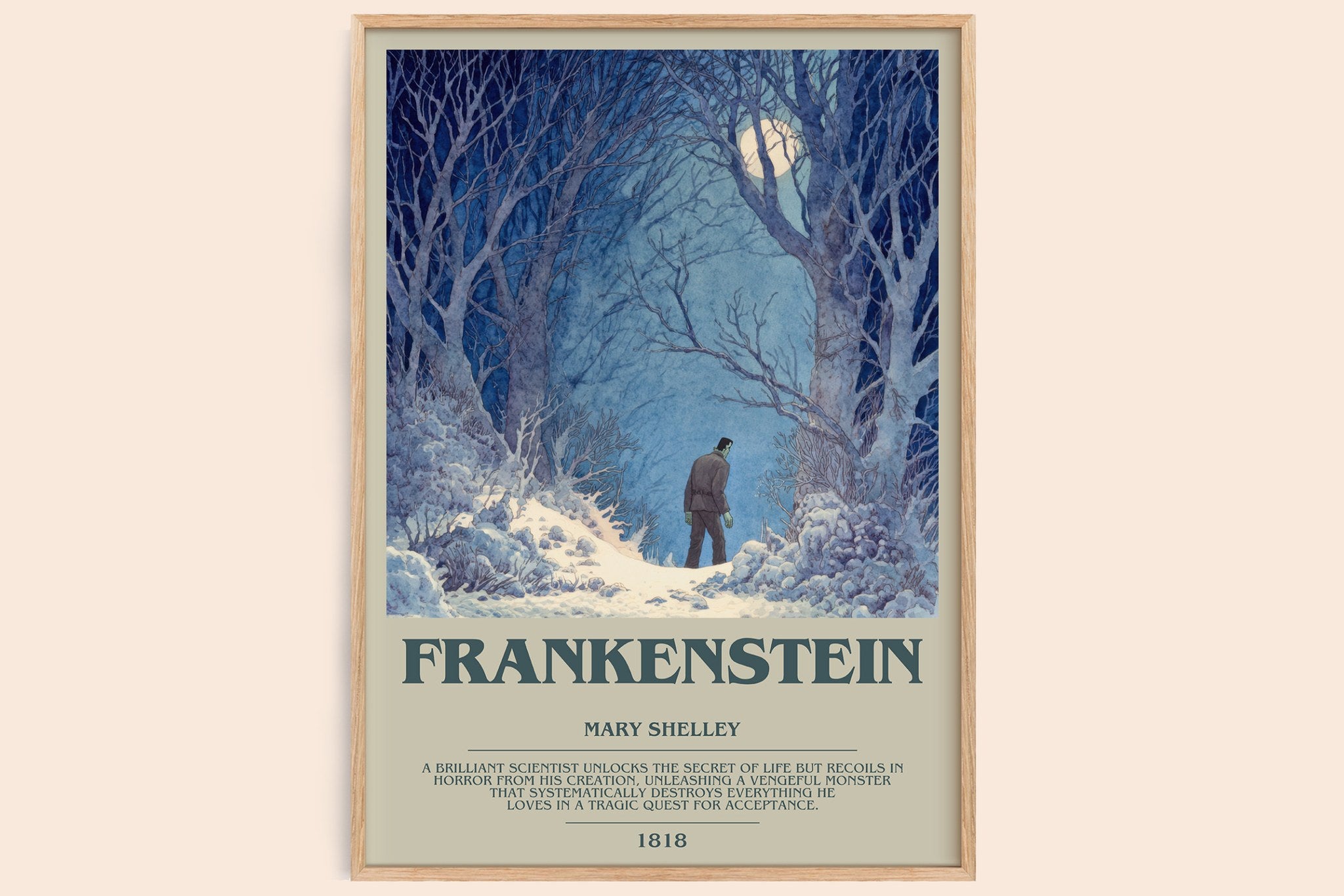 Frankenstein Bookish Wall Art by Mary Shelley