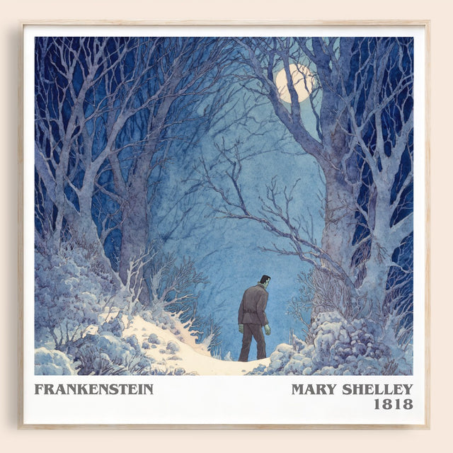 Frankenstein Literary Art Print by Mary Shelley