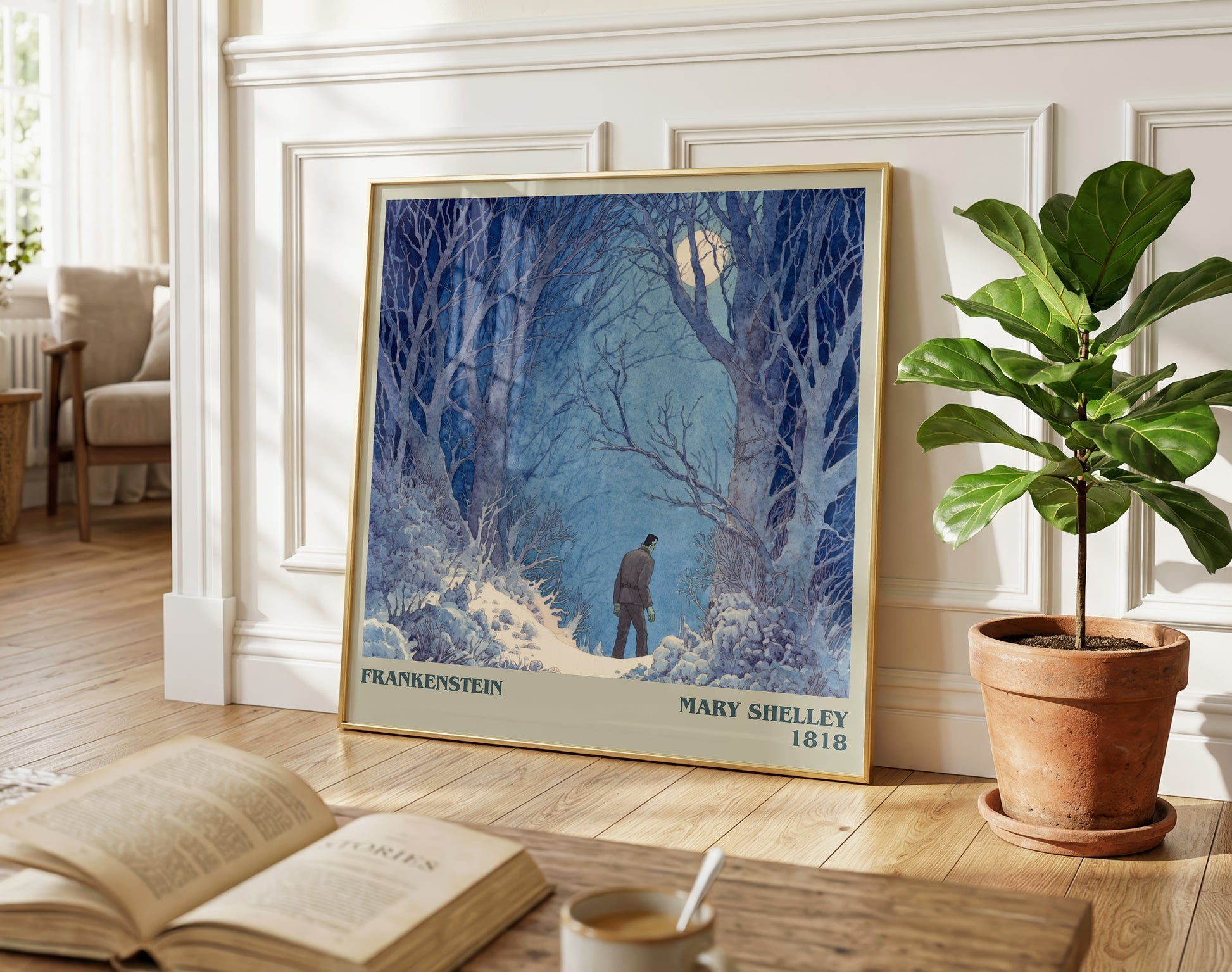 Frankenstein literary poster paired in gallery wall – literary art prints