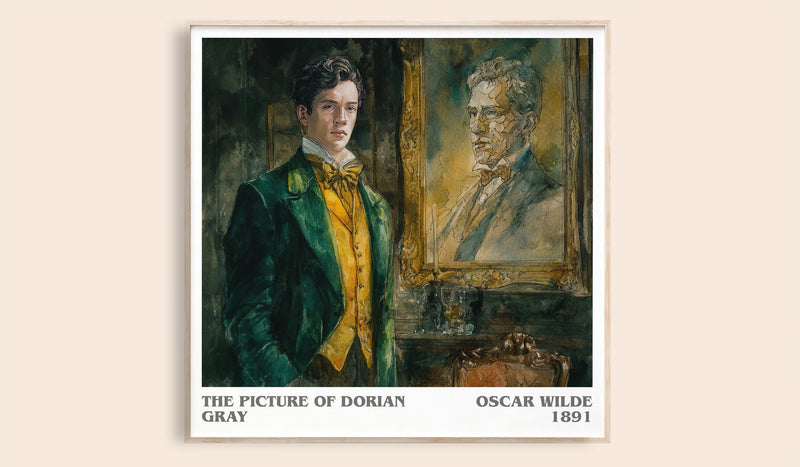 The Picture of Dorian Gray Literary Art Print by Oscar Wilde (Square style)