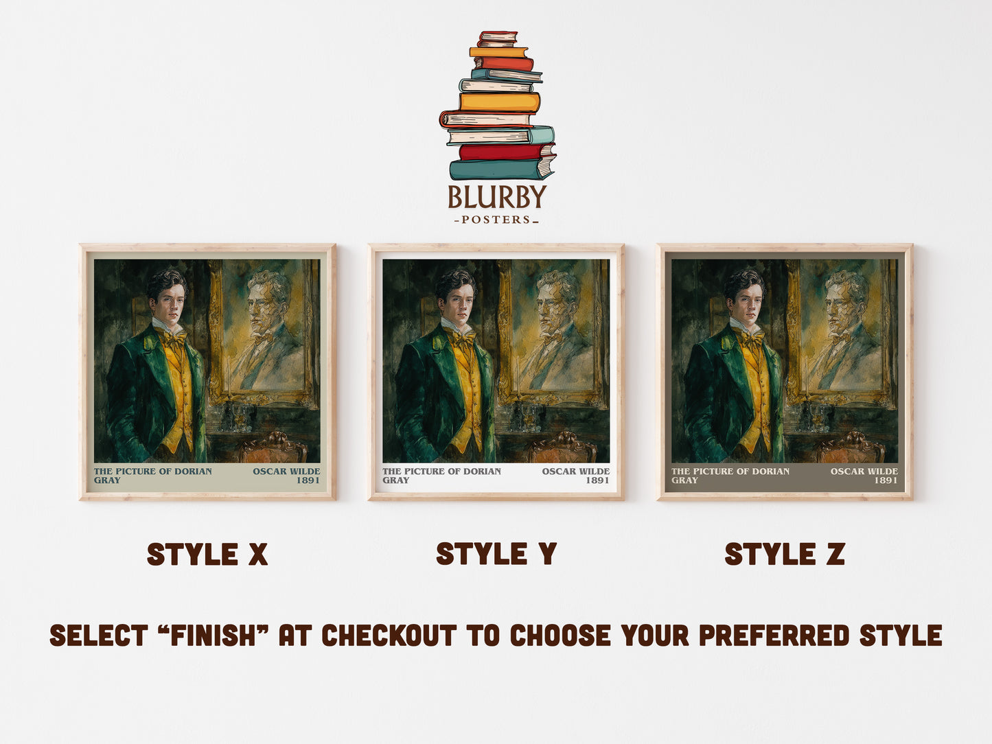The Picture of Dorian Gray literary art print colour and style options – Oscar Wilde book art