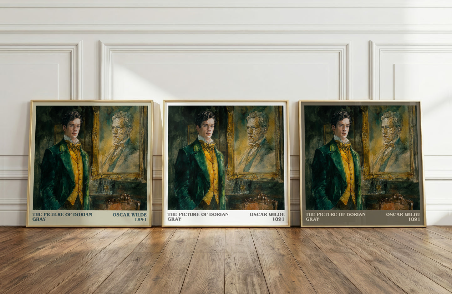 The Picture of Dorian Gray literary print framed by window – literary home decor