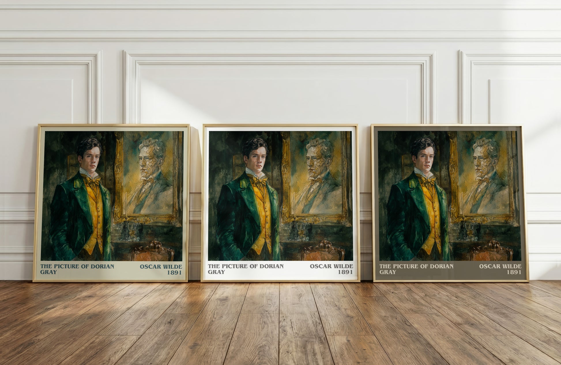 The Picture of Dorian Gray literary print framed by window – literary home decor