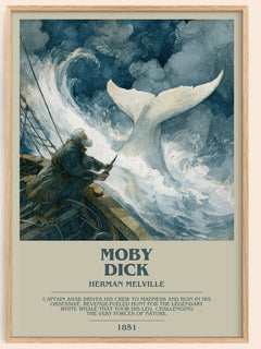 Moby Dick Bookish Wall Art by Herman Melville – framed poster