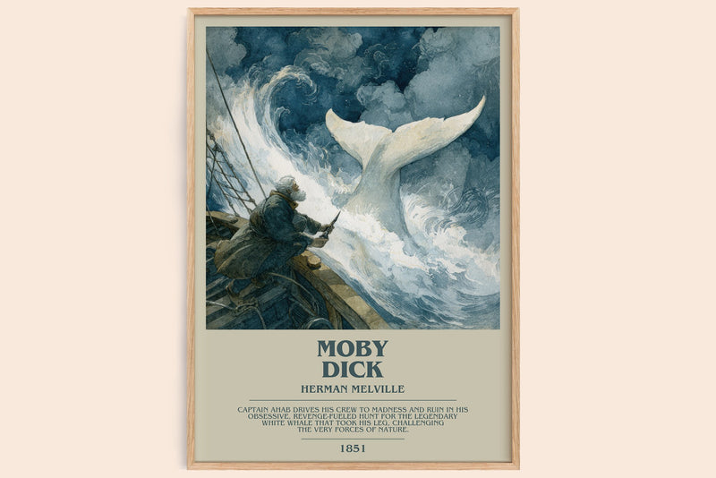 Moby Dick Bookish Wall Art by Herman Melville (Modern style)
