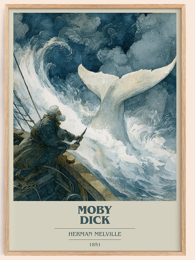Moby Dick Book Cover Poster by Herman Melville