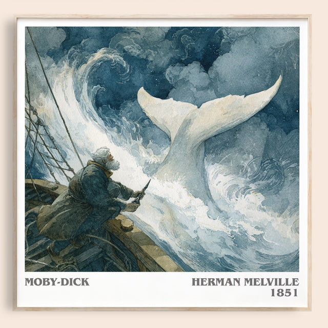 Moby Dick Literary Art Print by Herman Melville