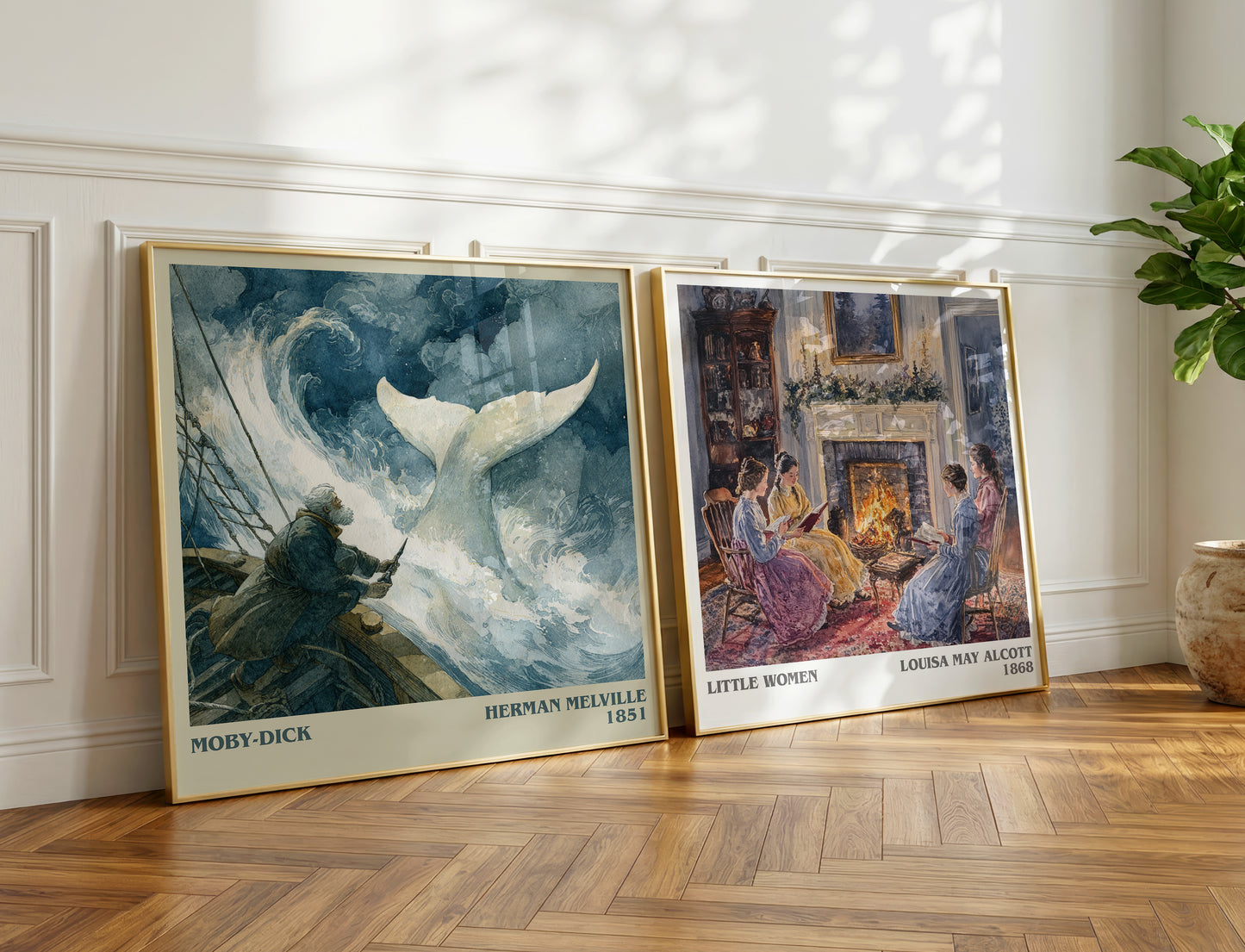 Moby Dick book poster packaging – museum-quality print rolled in protective tube