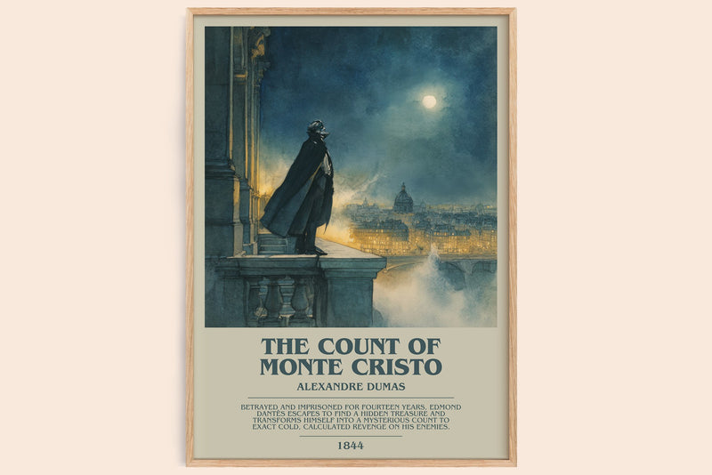 The Count of Monte Cristo Bookish Wall Art by Alexandre Dumas (Modern style)