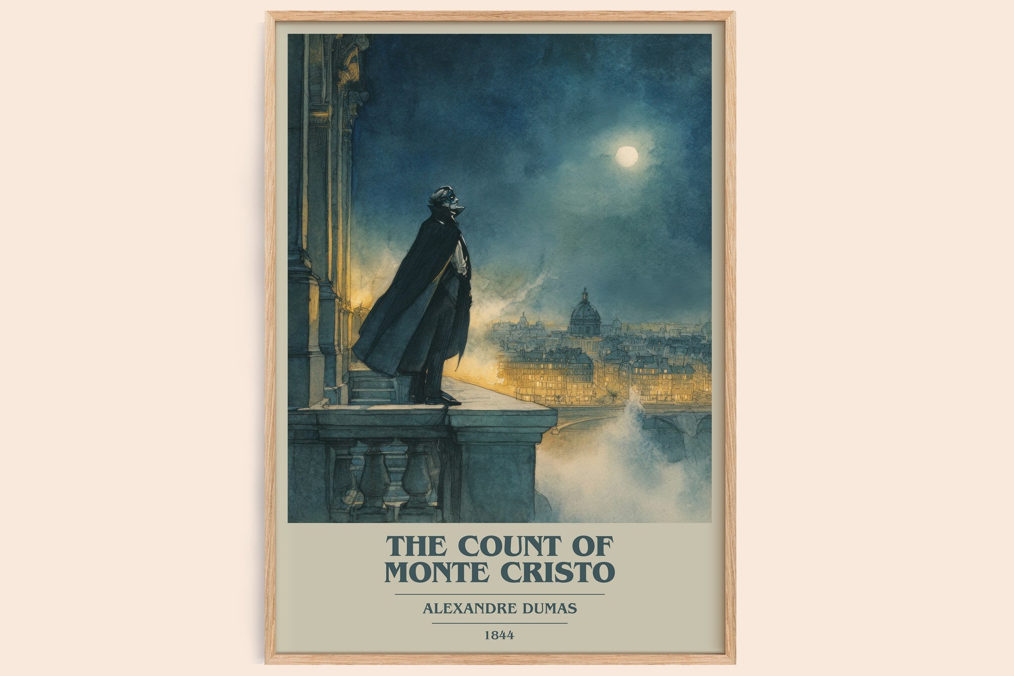 The Count of Monte Cristo Book Cover Poster by Alexandre Dumas