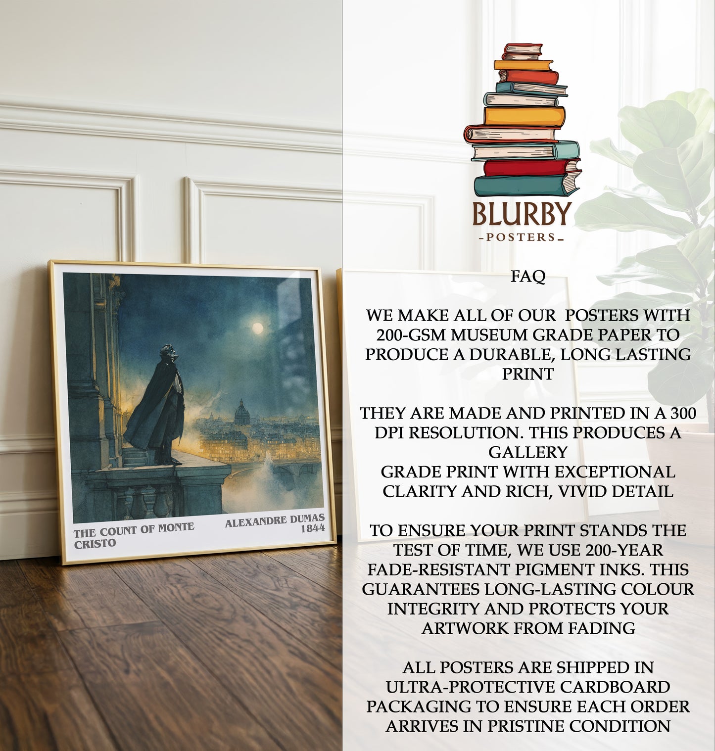 The Count of Monte Cristo Literary Art Print by Alexandre Dumas
