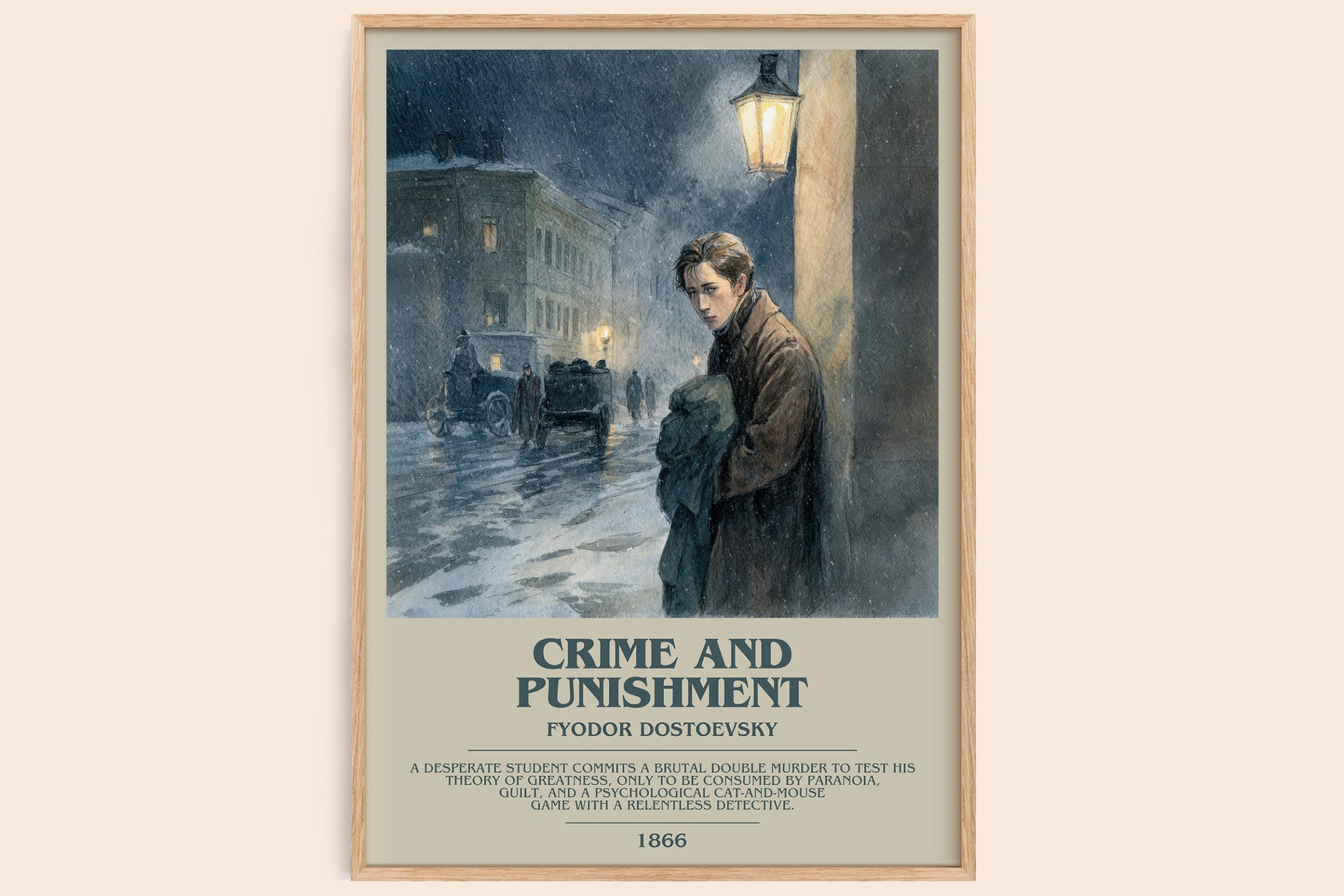 Crime And Punishment Bookish Wall Art by Fyodor Dostoevsky
