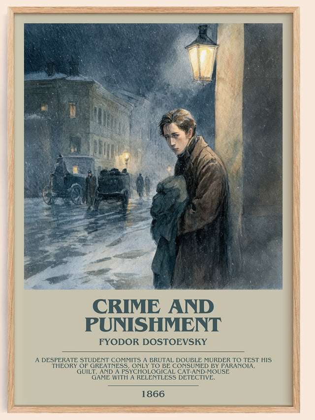 Crime And Punishment Bookish Wall Art by Fyodor Dostoevsky