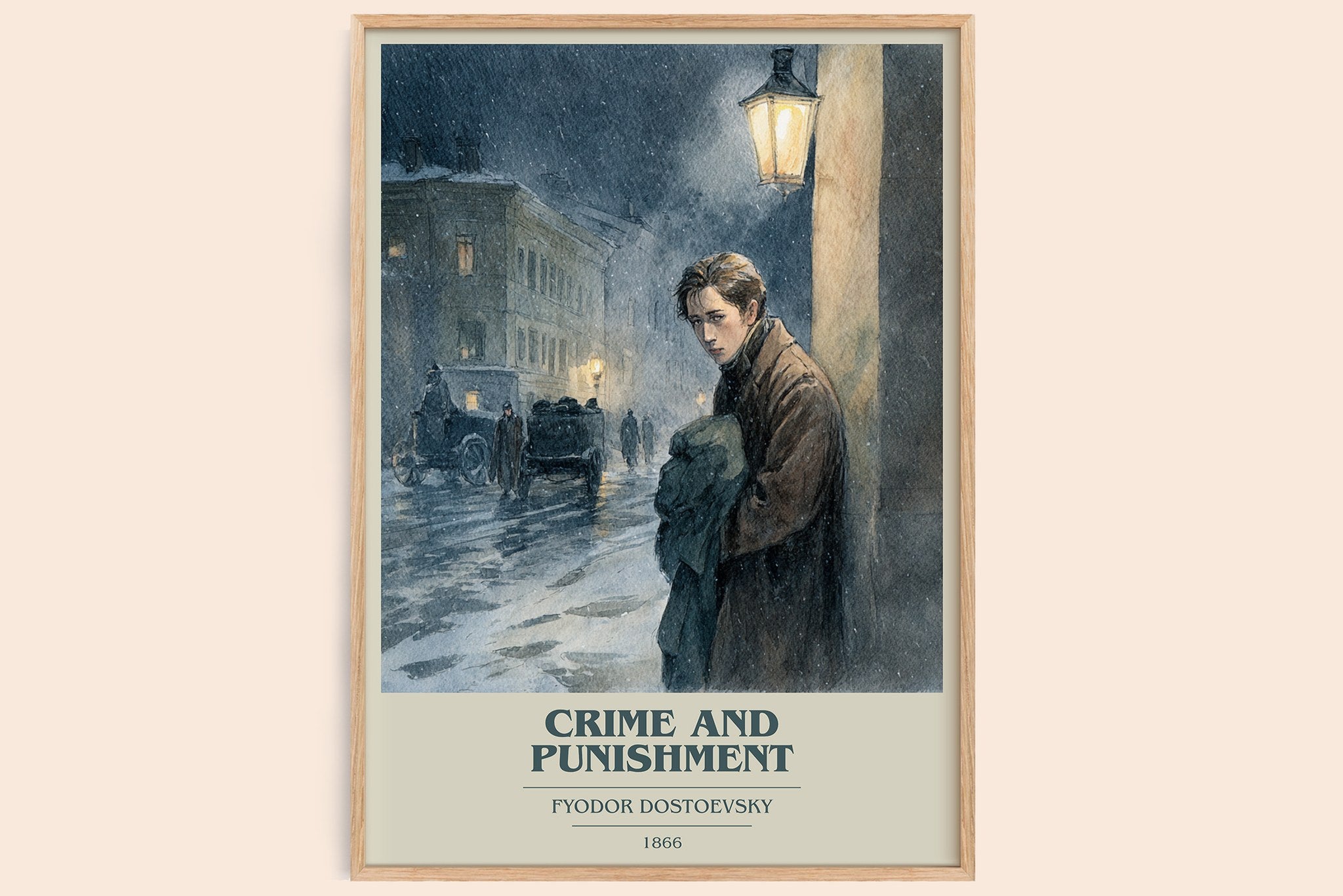 Crime And Punishment Book Cover Poster by Fyodor Dostoevsky