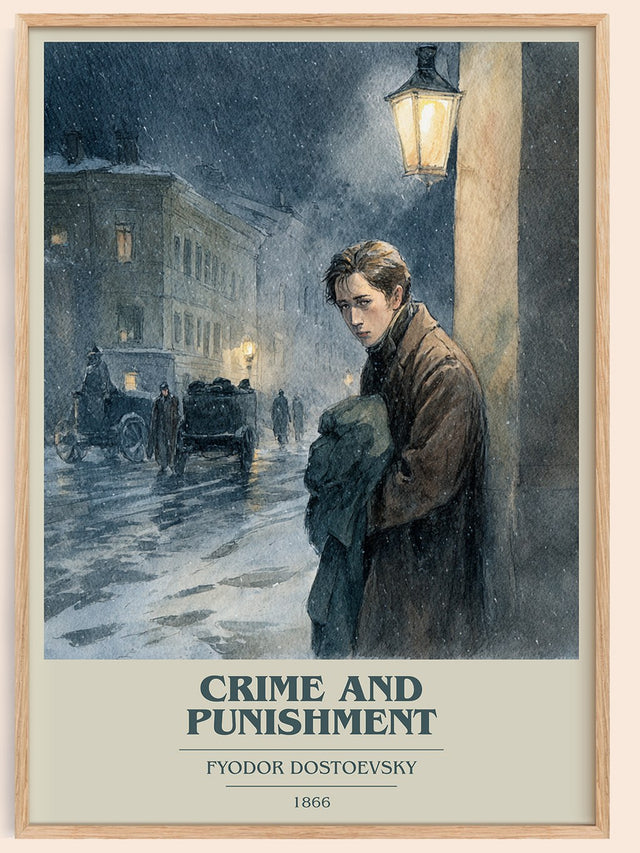 Crime And Punishment Book Cover Poster by Fyodor Dostoevsky