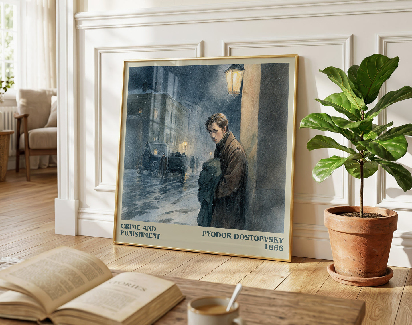 Crime And Punishment literary poster paired in gallery wall – literary art prints