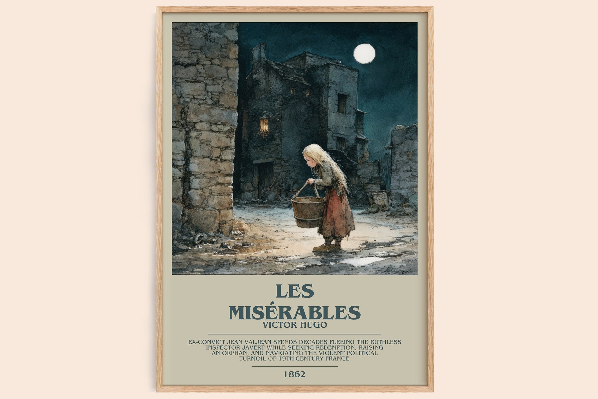 Les Misérables Bookish Wall Art by Victor Hugo