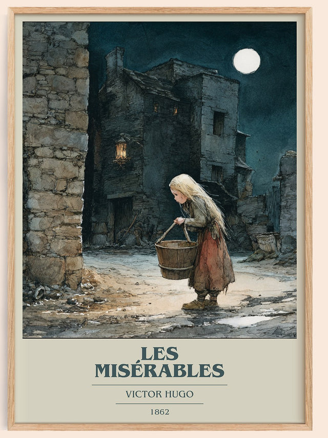 Les Misérables Book Cover Poster by Victor Hugo