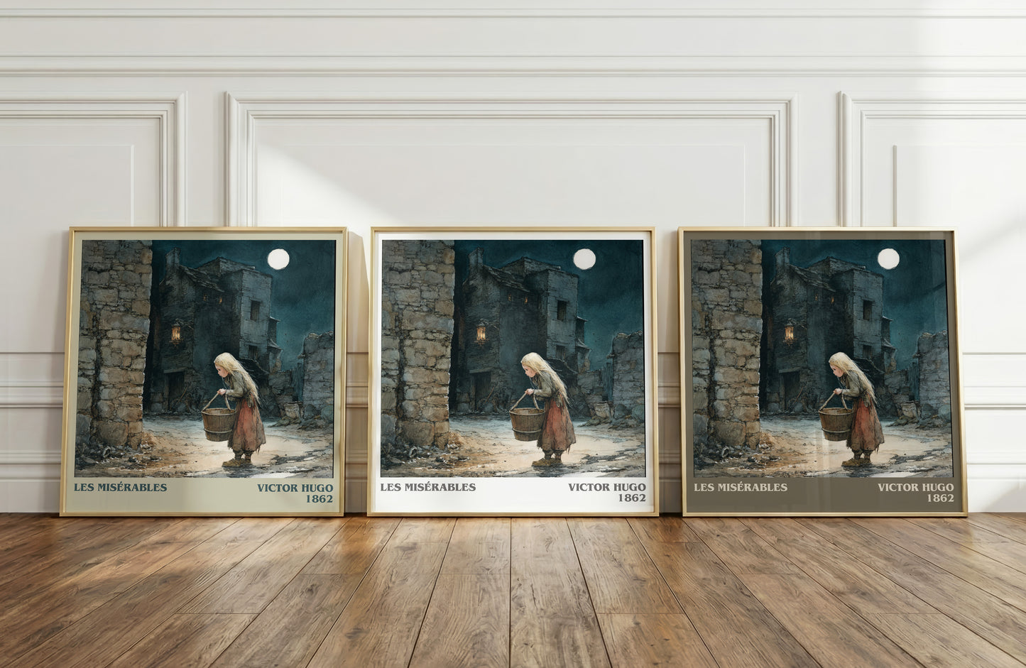 Les Misérables literary print framed by window – literary home decor