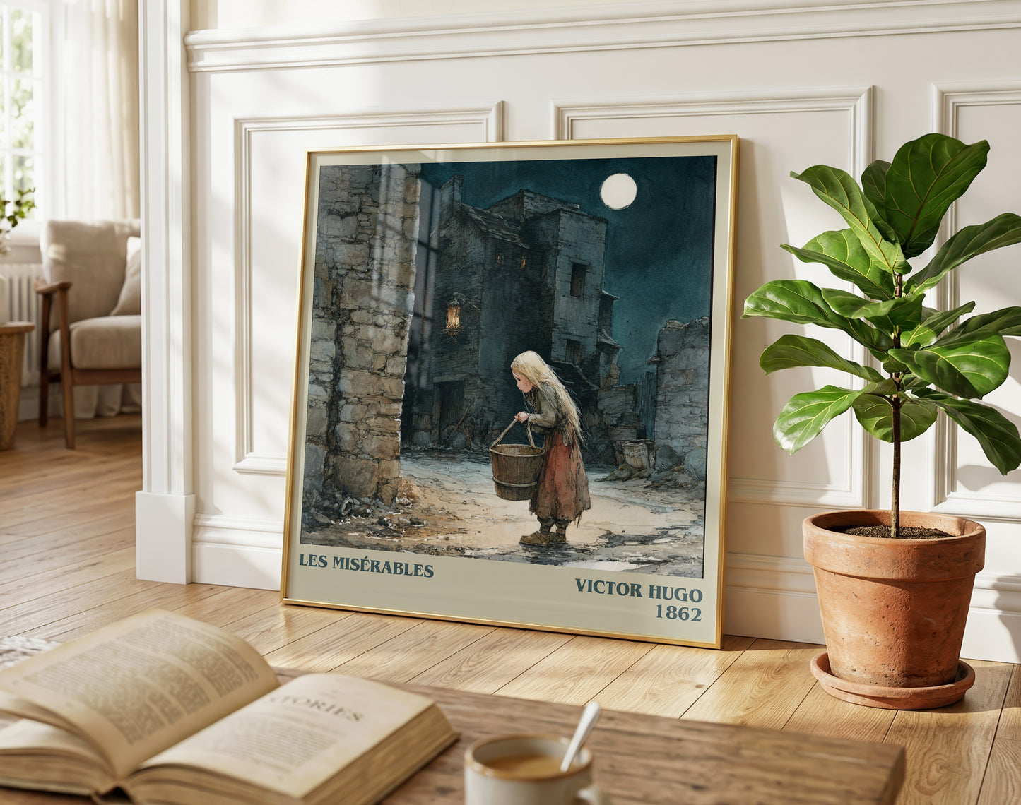 Les Misérables literary poster paired in gallery wall – literary art prints