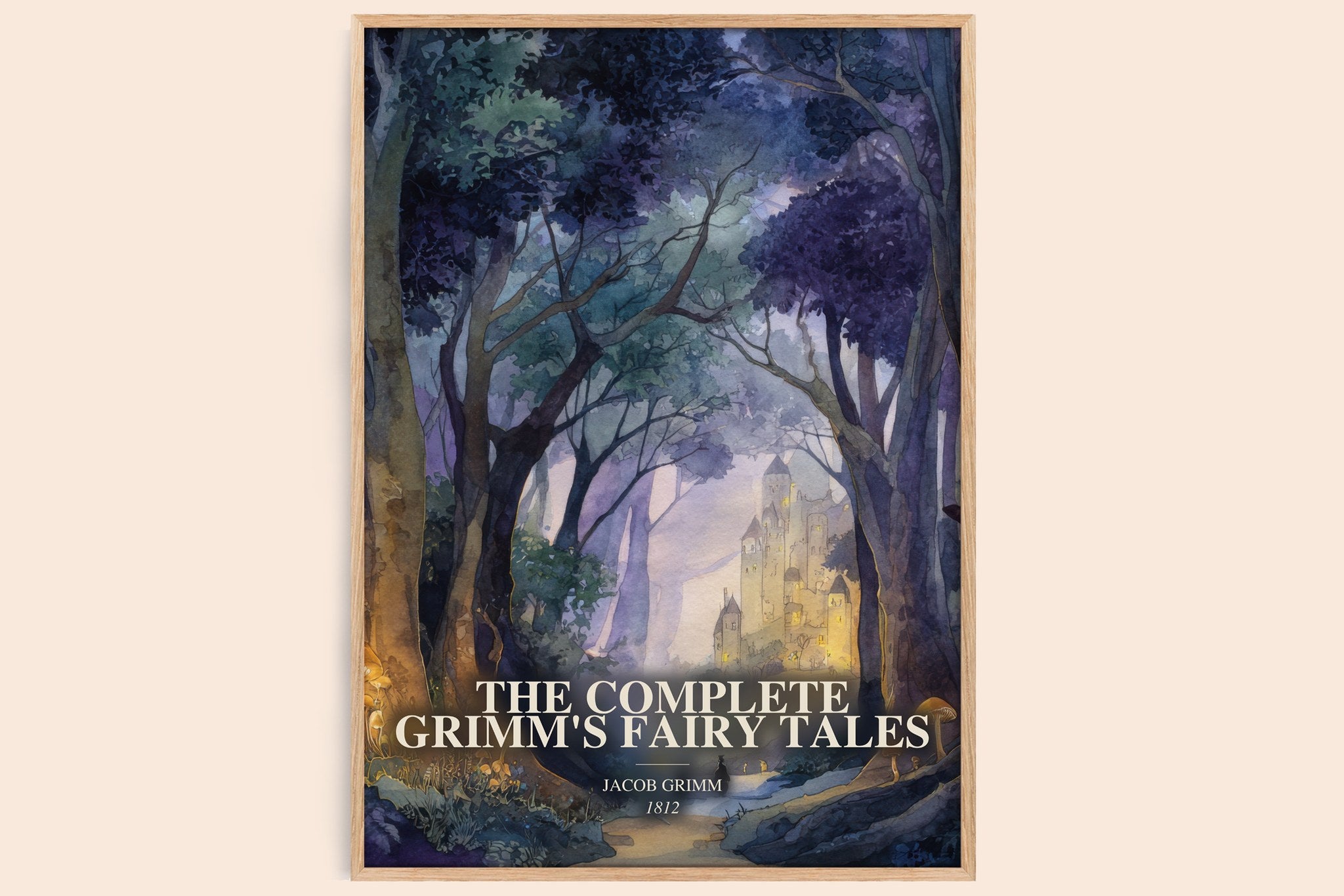 Complete Grimm's Fairy Tales Book Watercolour Illustration by J. Grimm