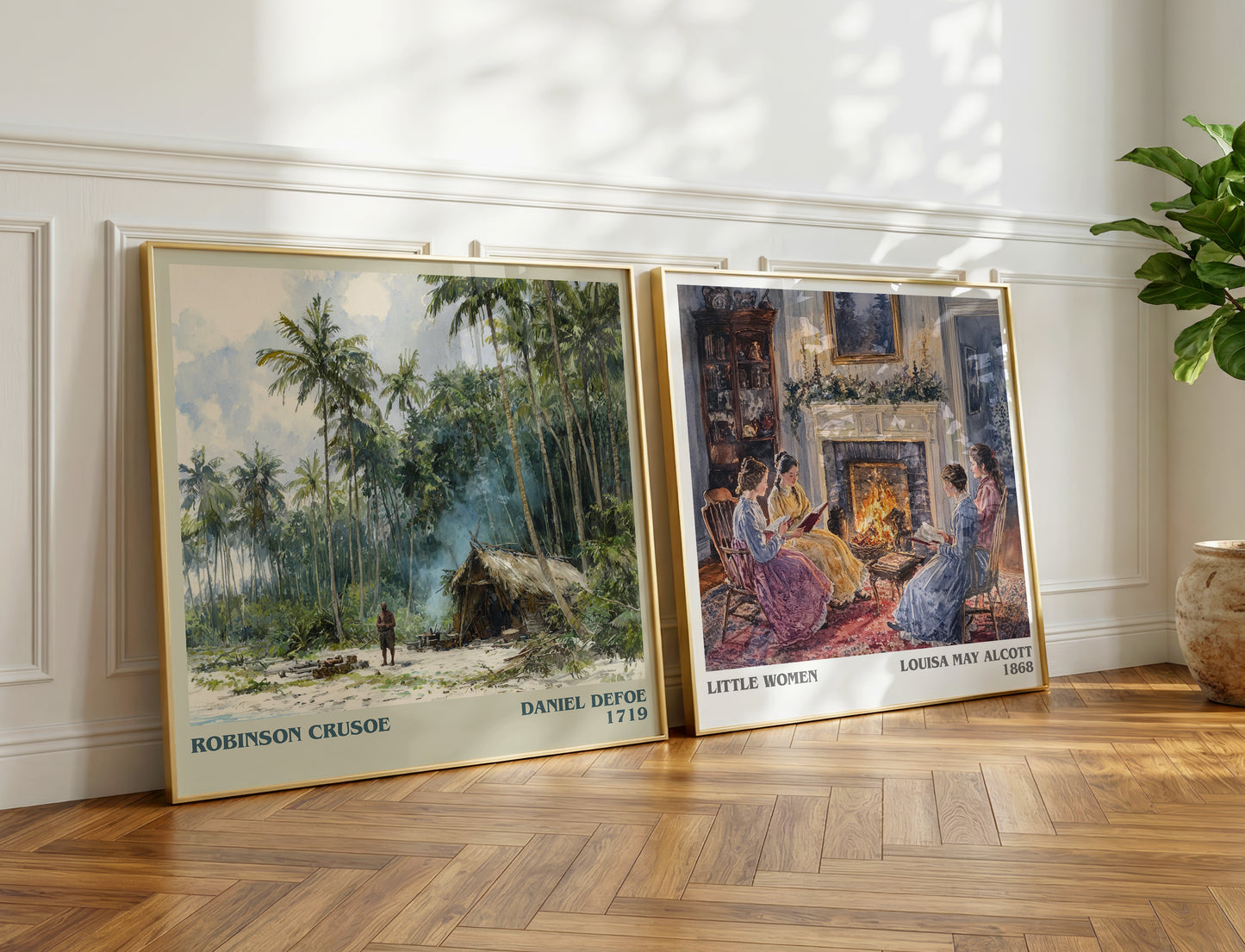 Robinson Crusoe book poster packaging – museum-quality print rolled in protective tube