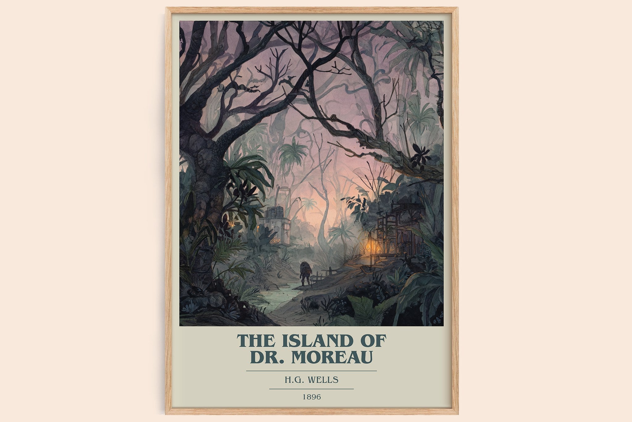 The Island Of Dr. Moreau Book Cover Poster by H.G. Wells