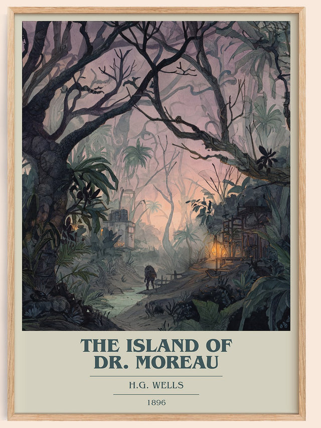 The Island Of Dr. Moreau Book Cover Poster by H.G. Wells