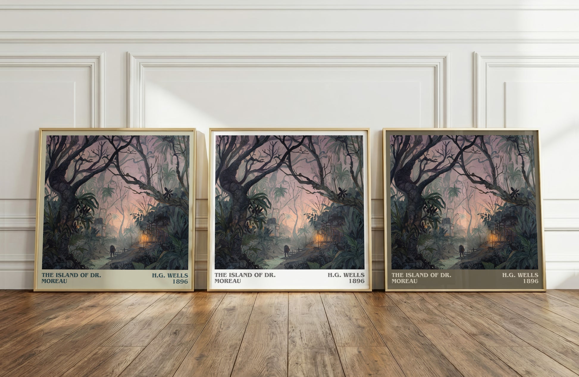 The Island Of Dr. Moreau literary print framed by window – literary home decor